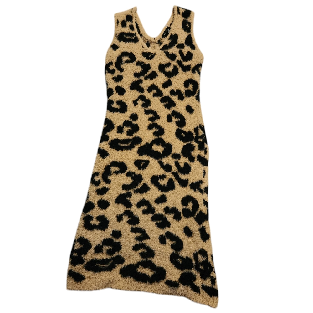 Ashley Stewart Leopard Print Sleeveless Bodycon Textured Dress Size 18 / 20